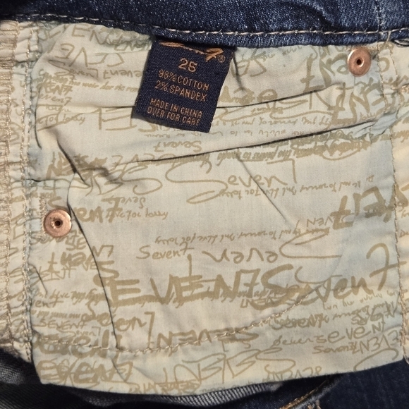 Seven 7 Women's Dark Wash Bootcut Denim Jeans Size 25 Like New - Picture 8 of 14
